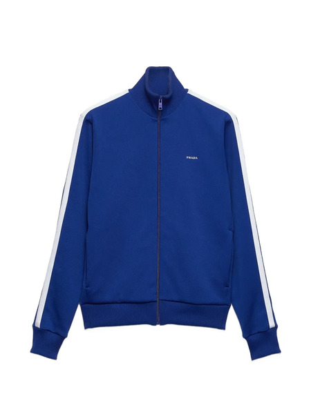  Prada Sudadera Con Logo Bordado - Azul 
