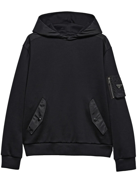  Prada Sudadera De Algodón Con Capucha - Negro 