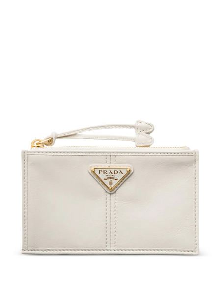  Prada Tarjetero Con Cremallera - Blanco 