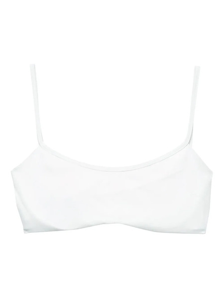  Prada Top De Bikini Estilo Bandeau - Blanco 