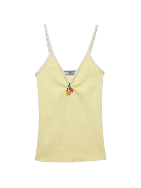  Prada Top De Bouclé - Amarillo 