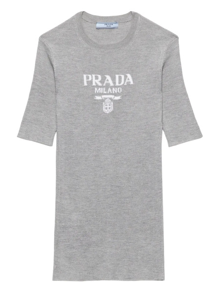  Prada Top De Canalé - Gris 