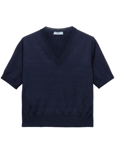  Prada Top Liso - Azul 