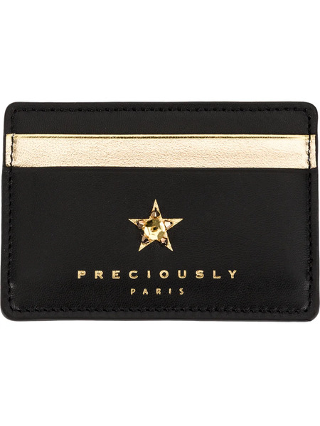  Preciously Tarjetero Con Detalle De Estrella - Negro 