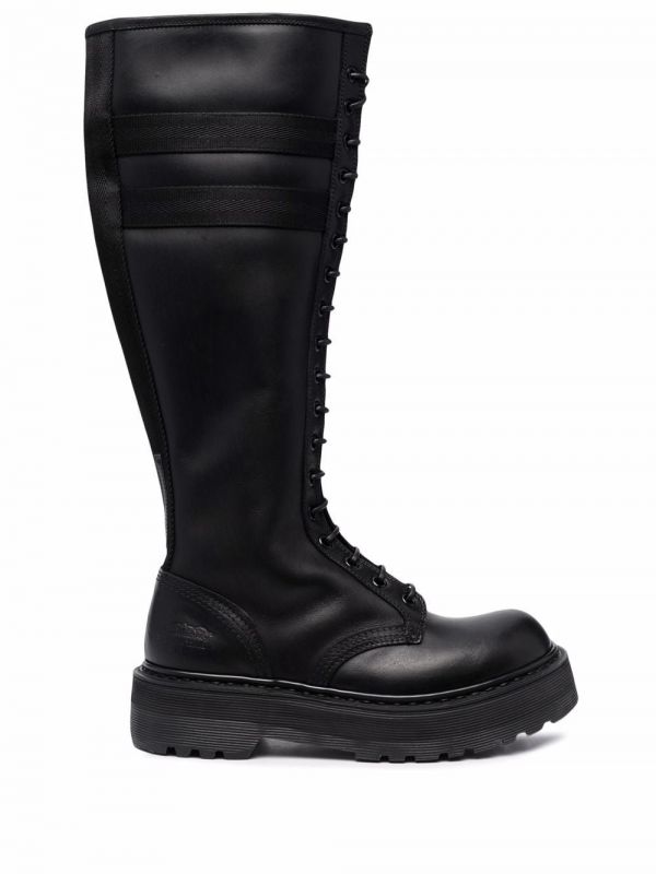  Premiata Botas Altas A Rayas - Negro 