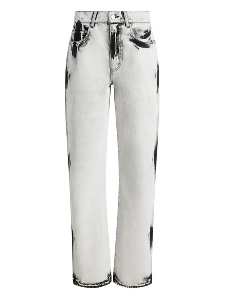  Proenza Schouler Vaqueros Rectos Con Efecto Lavado - Blanco 