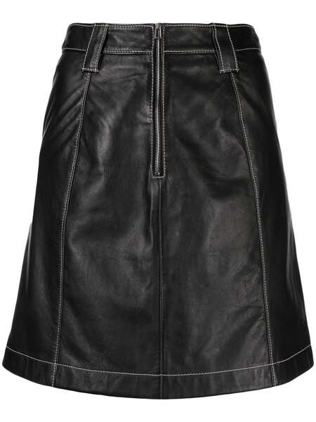  Ps Paul Smith Minifalda Con Costuras En Contraste - Negro 