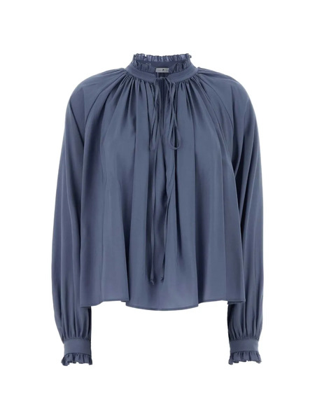  Pt Torino Blusa Con Volantes - Azul 