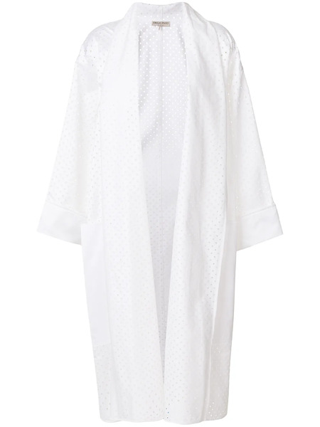  Pucci Abrigo Oversize Con Ojales - Blanco 