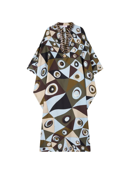  Pucci Caftán Con Estampado Occhi - Verde 