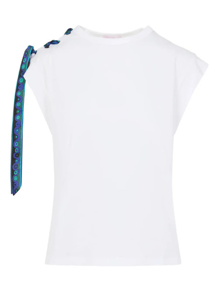  Pucci Camiseta De Algodón - Blanco 