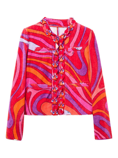  Pucci Chaqueta Con Volantes - Rojo 