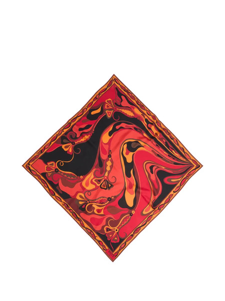  Pucci Fular Con Estampado Orchidee - Rojo 