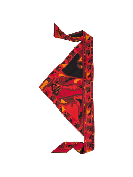  Pucci Fular Con Estampado Orchidee - Rojo 