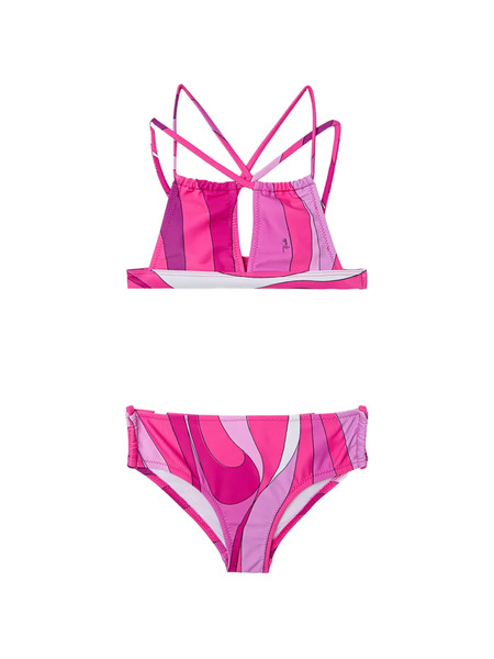 Pucci Junior Bikini Con Estampado Marmo - Rosa 