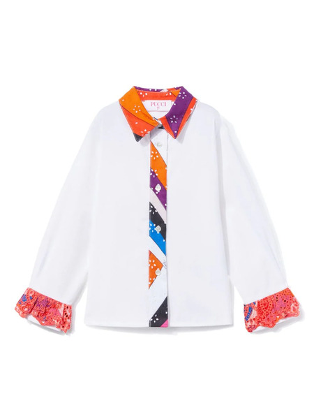  Pucci Junior Camisa Con Estampado Iride - Blanco 