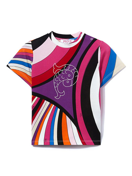  Pucci Junior Camiseta Con Estampado Iride - Blanco 