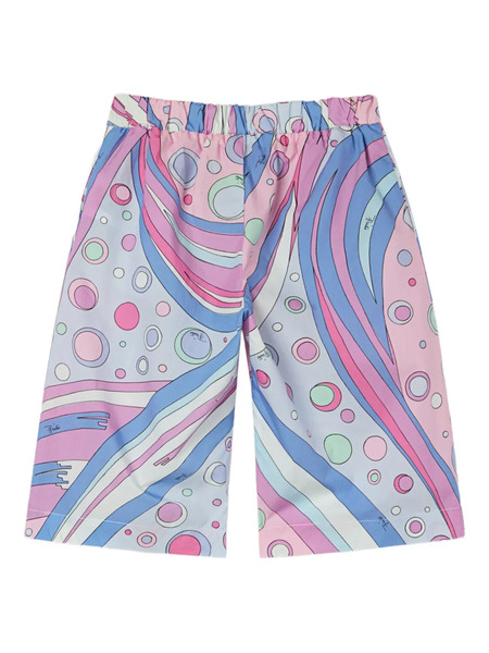  Pucci Junior Culotte Fontane Con Estampado Abstracto - Rosa 
