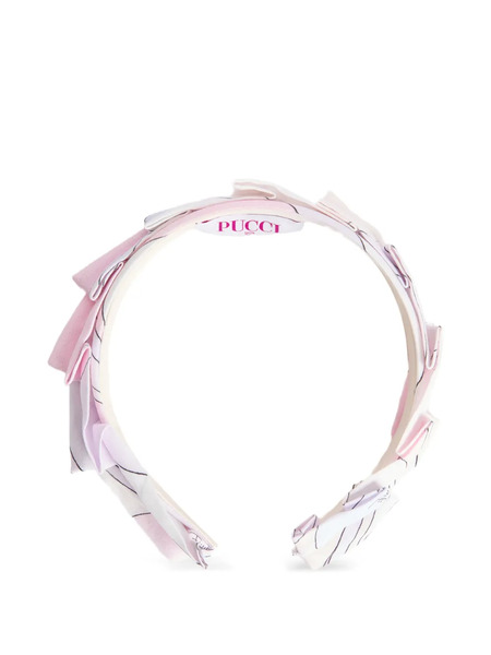  Pucci Junior Diadema Con Estampado Onde - Blanco 
