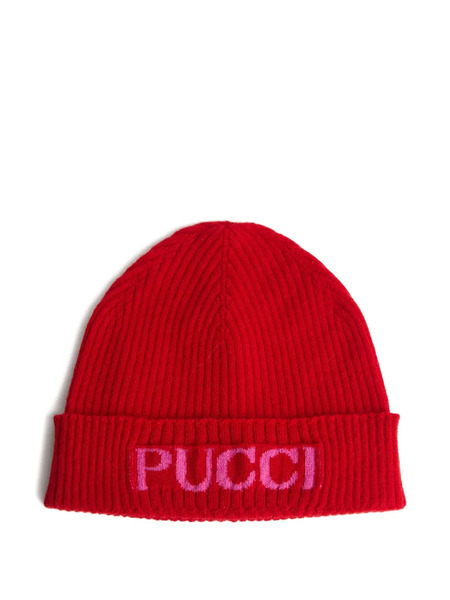  Pucci Junior Gorro Con Logo En Jacquard - Rojo 