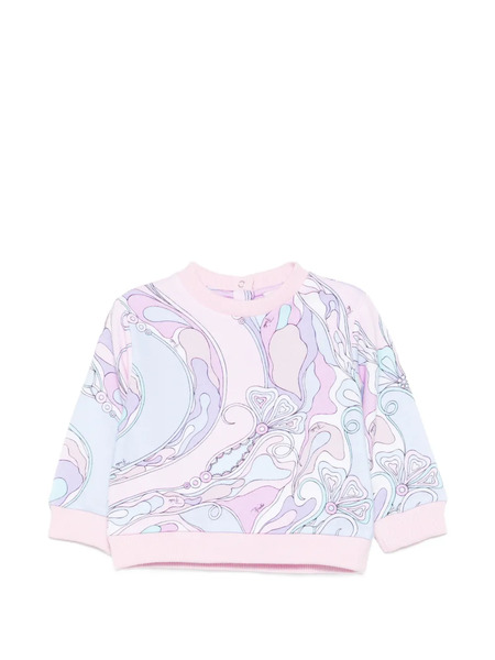  Pucci Junior Jersey Con Estampado Marmo - Rosa 