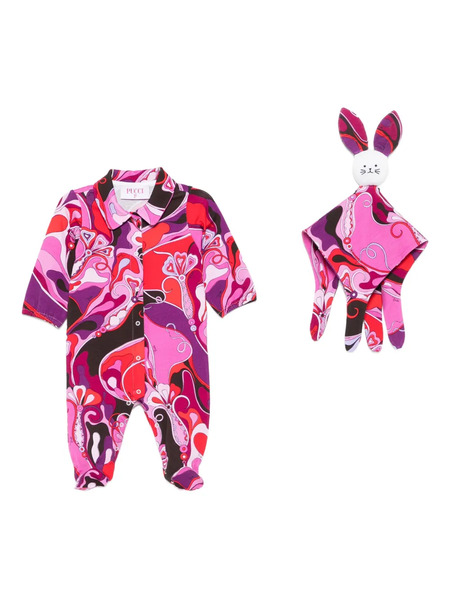  Pucci Junior Pelele Con Estampado Abstracto - Rosa 
