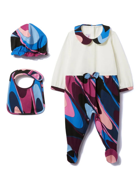  Pucci Junior Set De Pelele Con Estampado Onde - Neutro 
