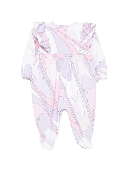  Pucci Junior Set De Pelele Estmpado - Blanco 