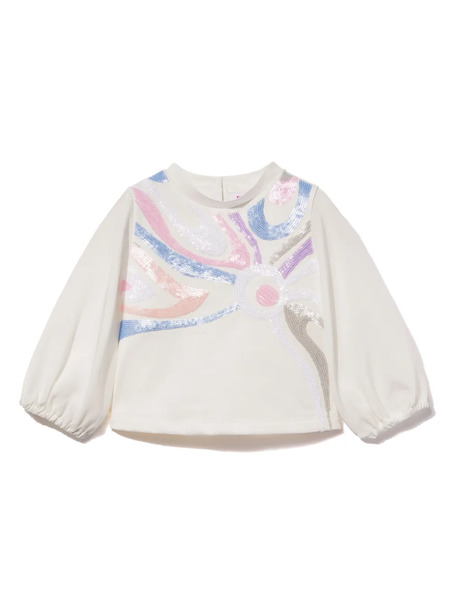  Pucci Junior Top Con Aplique Marmo - Neutro 