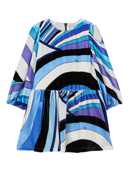  Pucci Junior Vestido Con Estampado Iride - Azul 