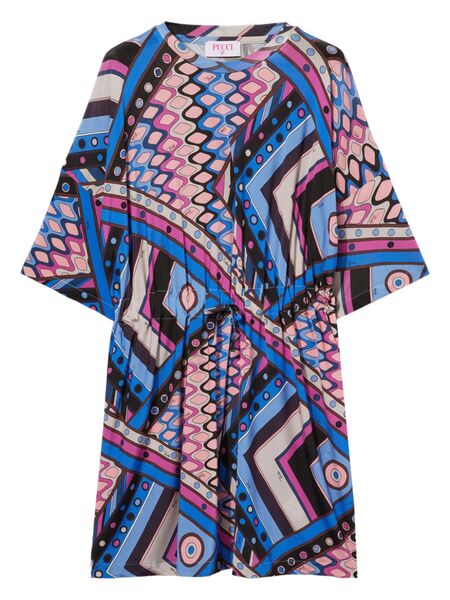  Pucci Junior Vestido Con Estampado Vivara - Azul 