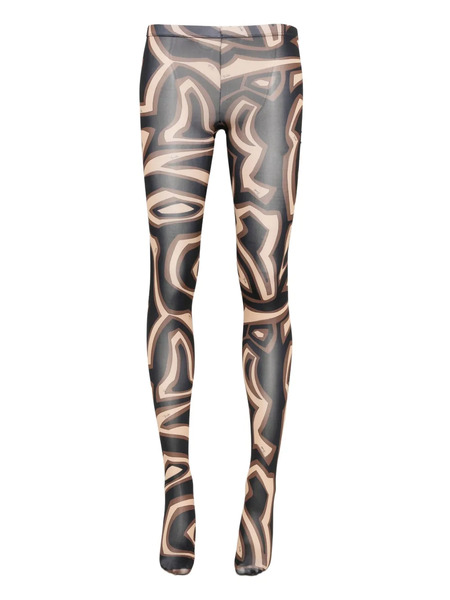  Pucci Medias Con Estampado Abstracto - Marrón 