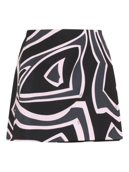 Pucci Minifalda Con Estampado Labirinto - Negro 
