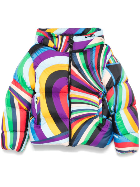  Pucci Plumífero Con Estampado Iride - Verde 