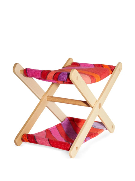  Pucci Reposacabezas De Madera A Rayas - Rojo 