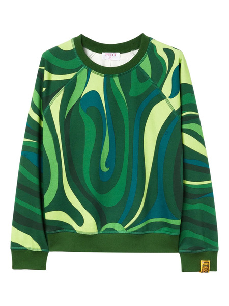  Pucci Sudadera Con Estampado Marmo - Verde 