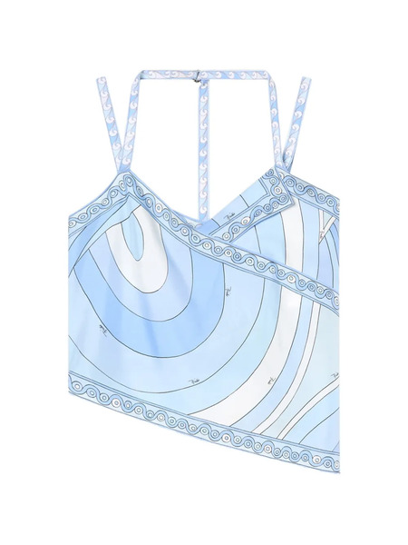  Pucci Top Con Estampado Iride - Azul 