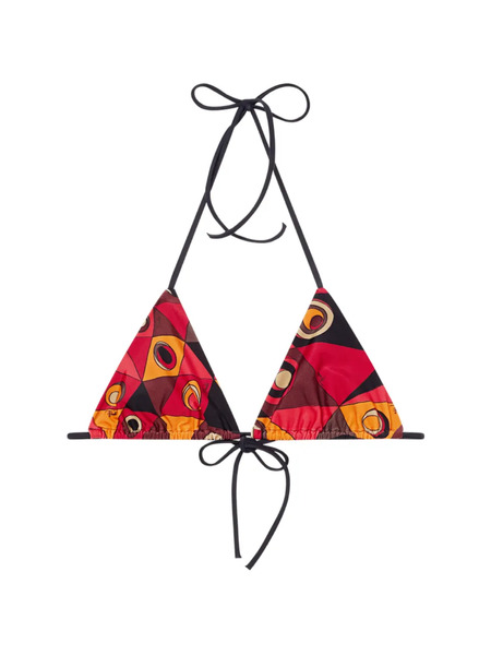  Pucci Top De Bikini Con Estampado Occhi - Rojo 