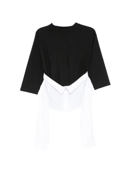 Pushbutton Camiseta A Capas - Negro 