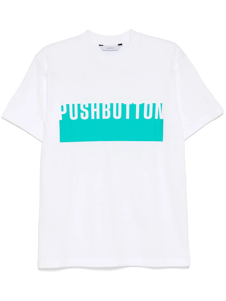  Pushbutton Camiseta Con Logo Estampado - Blanco 