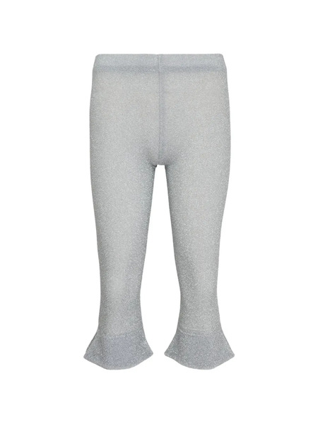  Pushbutton Pantalones Con Volantes - Plateado 