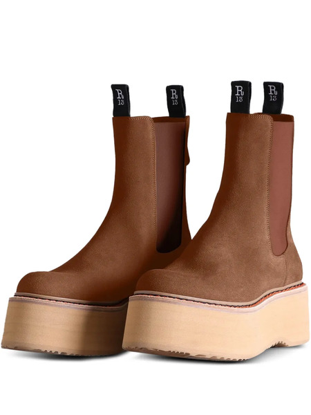  R13 Botas Con Puntera Redonda - Marrón 