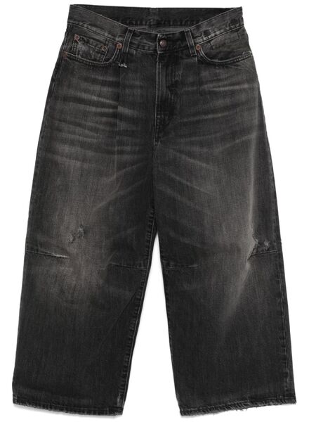  R13 Vaqueros Anchos Estilo Capri - Negro 