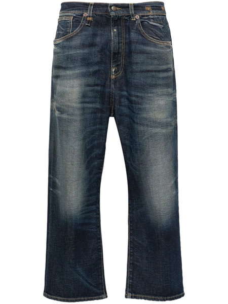  R13 Vaqueros Boyfriend Con Efecto Envejecido - Azul 