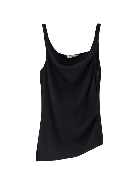  R2w Top Sin Mangas Con Cuello Drapeado - Negro 