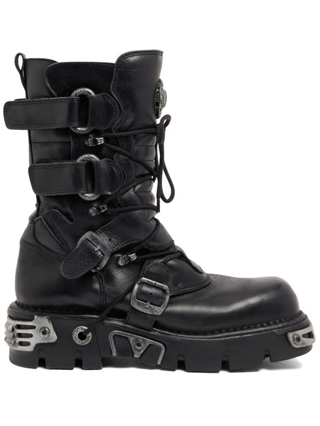  Rabanne Botas Con Hebilla - Negro 