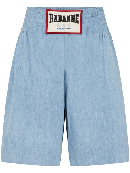 Rabanne Pantalones Vaqueros Cortos Con Logo - Azul 
