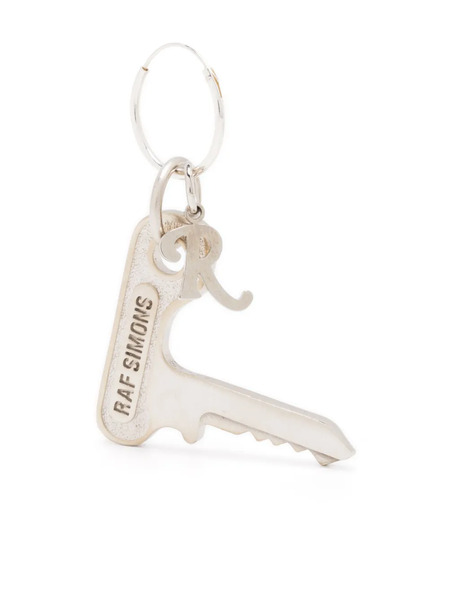  Raf Simons Pendientes Con Logo Grabado - Plateado 