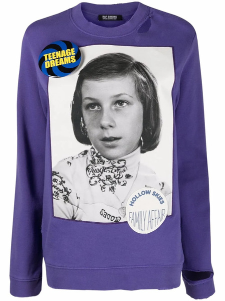  Raf Simons Sudadera Con Estampado De Fotografía - Morado 