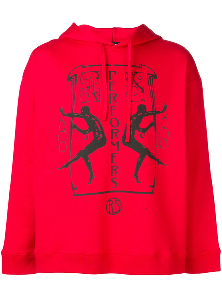  Raf Simons Sudadera Estampada - Rojo 